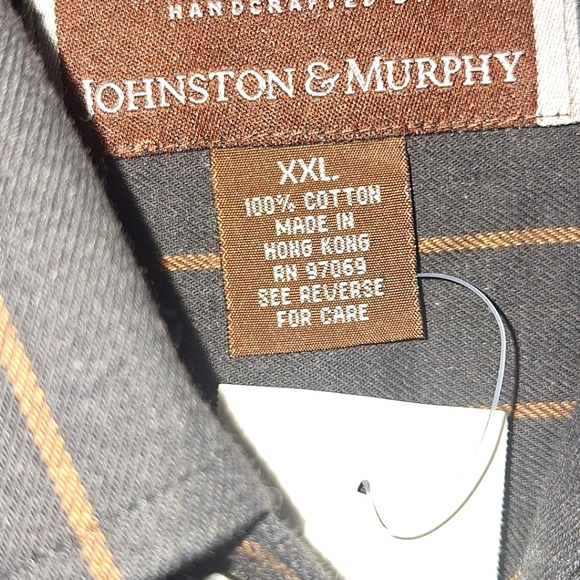 Johnston and Murphy Handcrafted Men's Button Down Long Sleeve Shirt Size XXL-NWT - Picture 3 of 9